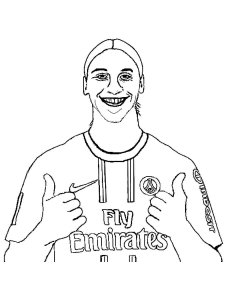 Zlatan Ibrahimovic coloring page 5 - Free printable
