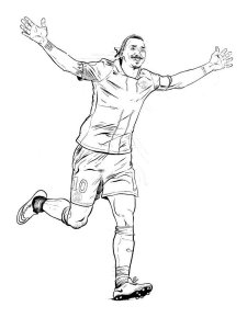 Zlatan Ibrahimovic coloring page 6 - Free printable