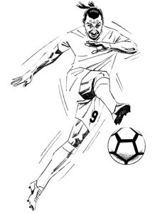 Zlatan Ibrahimovic coloring page 7 - Free printable