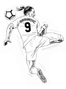 Zlatan Ibrahimovic coloring page 8 - Free printable