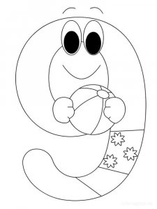 123 number coloring page 14 - Free printable