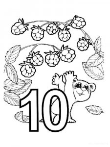 123 number coloring page 36 - Free printable