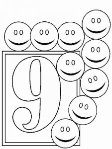 123 number coloring page 5 - Free printable
