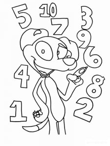 123 number coloring page 51 - Free printable
