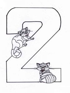 123 number coloring page 7 - Free printable