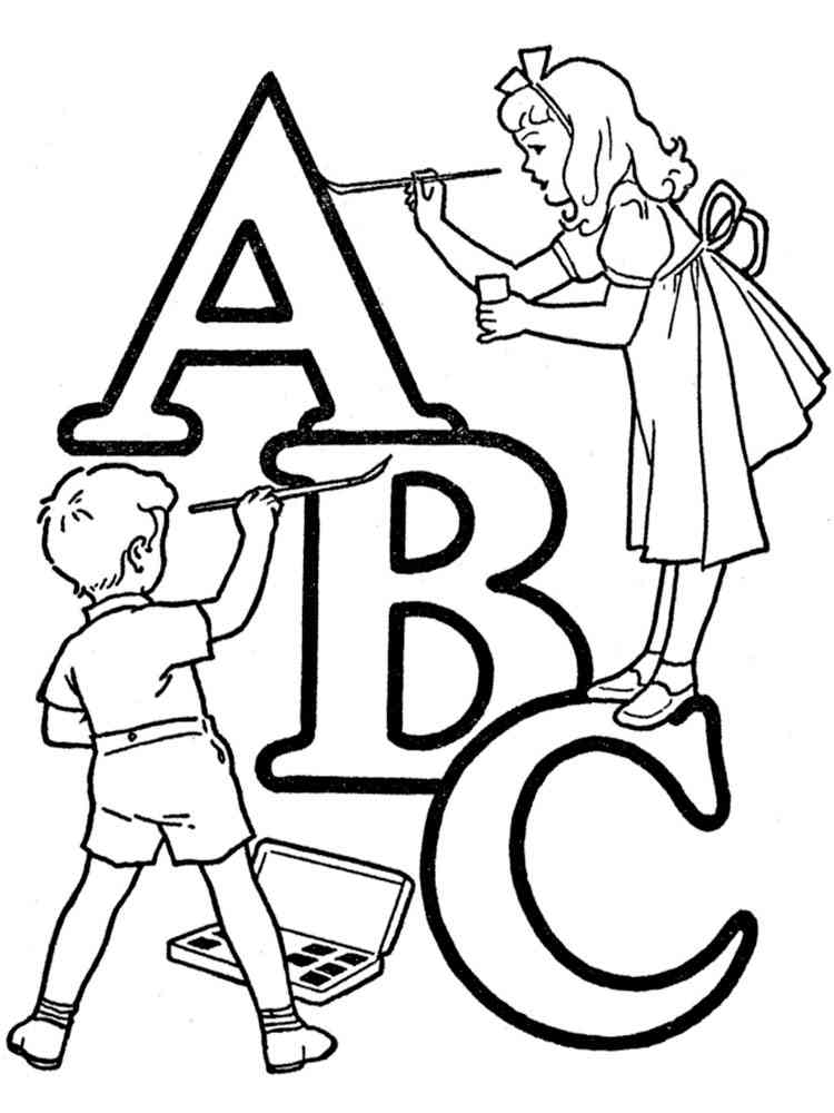 ABC Alphabet coloring pages. Download and print ABC Alphabet coloring