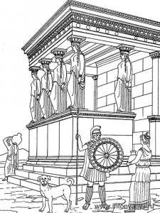 Ancient Greece coloring page 1 - Free printable