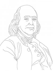 Benjamin Franklin coloring page 2 - Free printable
