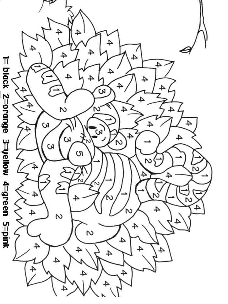 color by numbers coloring pages download and print color by numbers