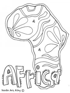 Africa coloring page 2 - Free printable