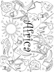 Africa coloring page 7 - Free printable