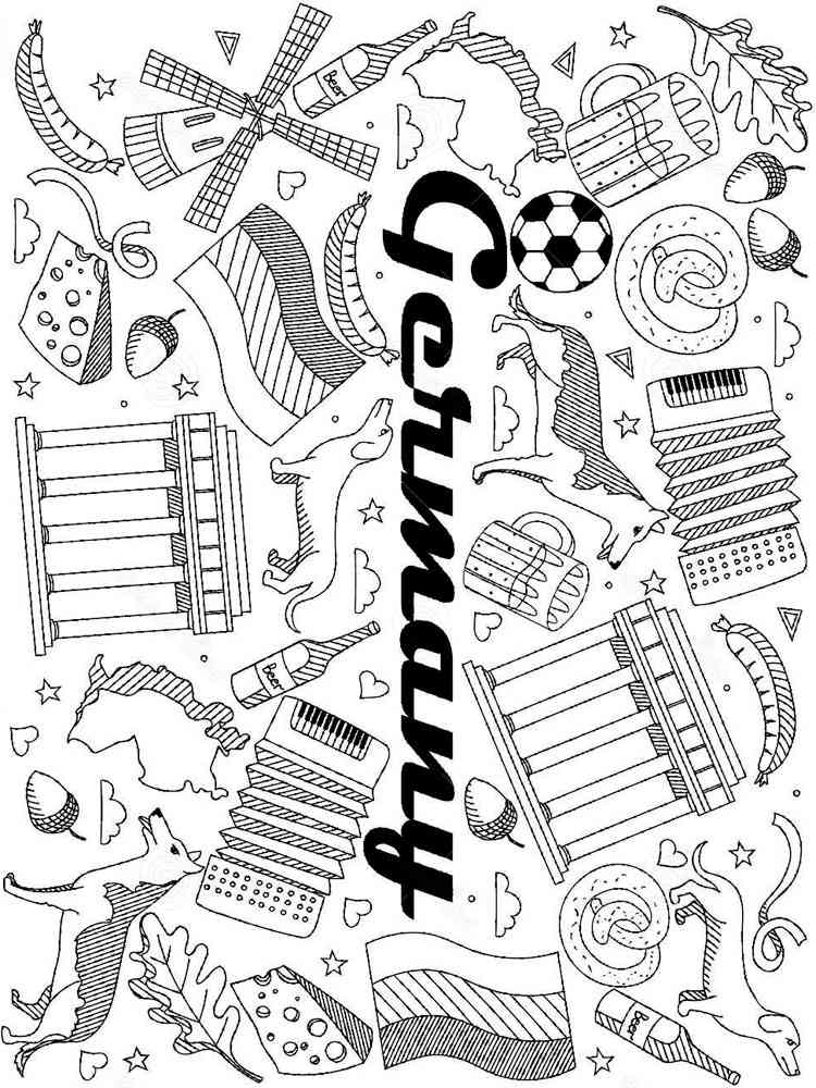 Germany coloring pages. Download and print Germany coloring pages