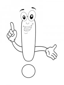 Exclamation Point coloring page 8 - Free printable