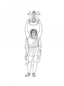 Greek God coloring page 1 - Free printable