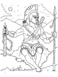 Greek God coloring page 6 - Free printable
