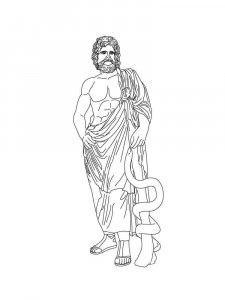 Greek God coloring page 8 - Free printable