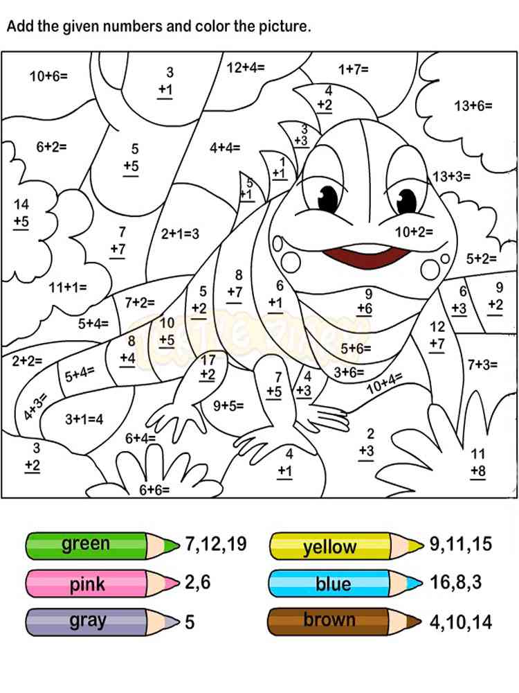 free math coloring worksheets kindergarten