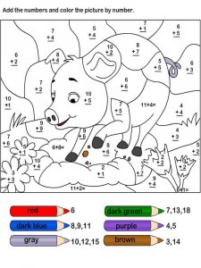Math coloring page 30 - Free printable