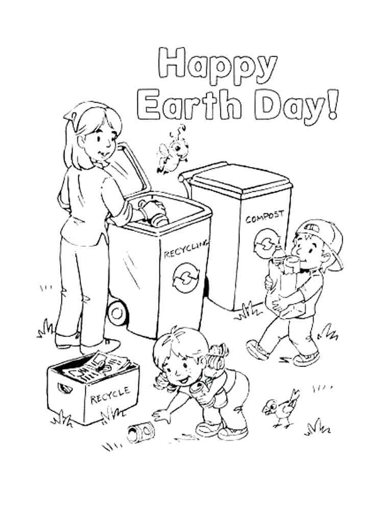 Recycling Coloring Pages Printable