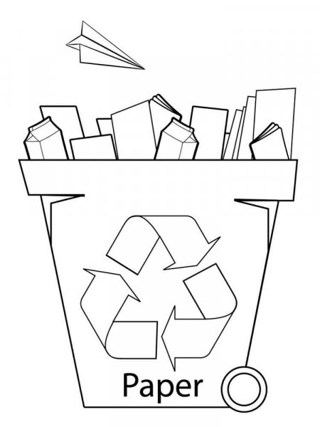 Recycling coloring pages