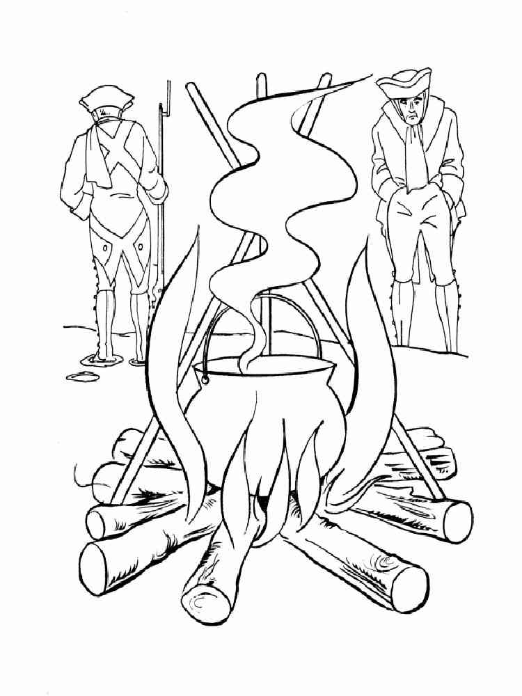 American Revolutionary War coloring pages. Download and print American