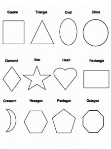 Shapes coloring page 17 - Free printable
