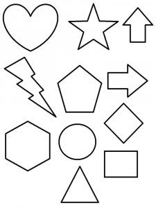 Shapes coloring page 2 - Free printable