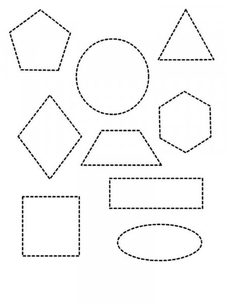 Shapes coloring pages