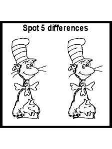 Spot the Difference coloring page 22 - Free printable