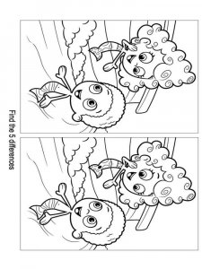 Spot the Difference coloring page 7 - Free printable