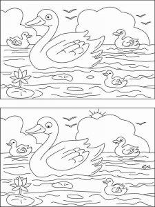 Spot the Difference coloring page 8 - Free printable