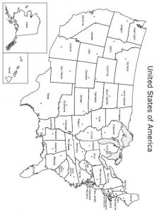 State map coloring page 12 - Free printable