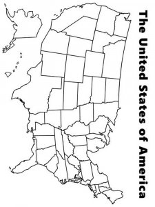 State map coloring page 16 - Free printable