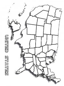 State map coloring page 2 - Free printable