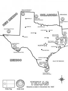 State map coloring page 20 - Free printable