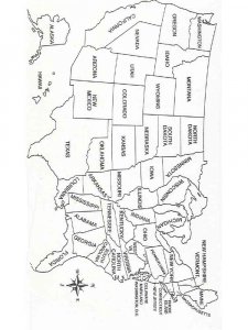 State map coloring page 3 - Free printable