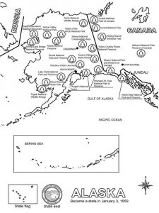 State map coloring page 6 - Free printable