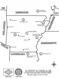 State map coloring page 8 - Free printable