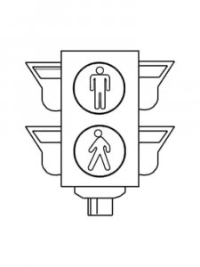 Traffic Light coloring page 3 - Free printable