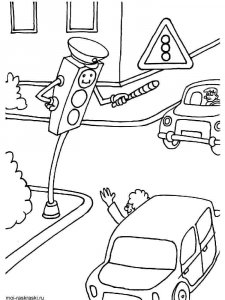 Traffic Light coloring page 38 - Free printable