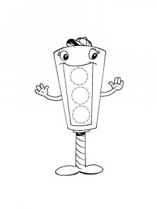 Traffic Light coloring page 4 - Free printable
