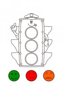 Traffic Light coloring page 6 - Free printable
