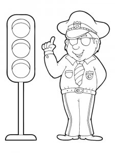 Traffic Light coloring page 47 - Free printable