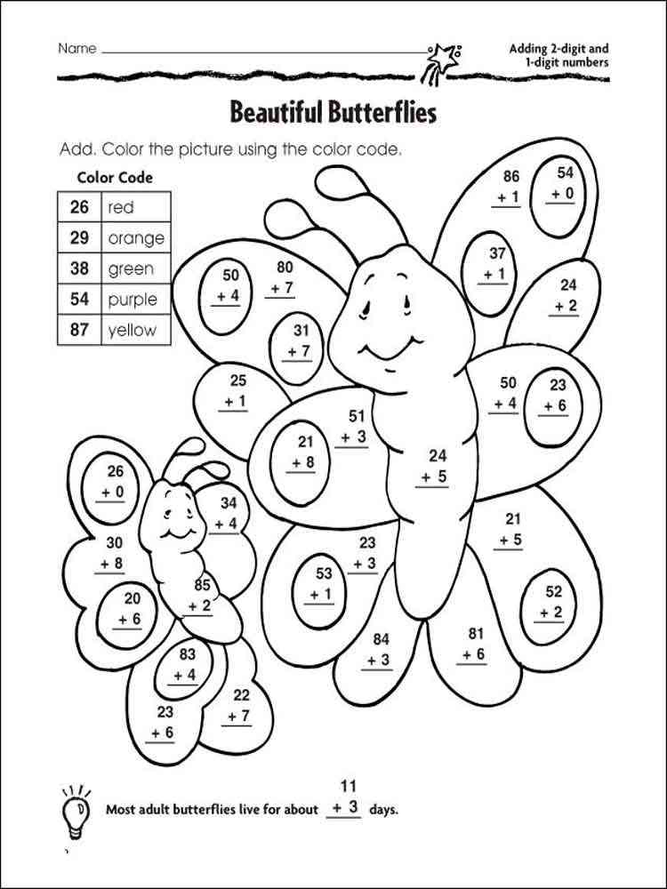 Addition Coloring Pages