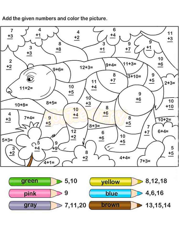 Addition coloring pages. Free Printable Addition coloring pages.
