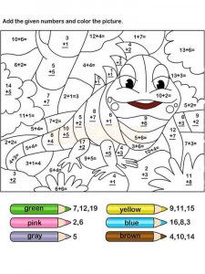 Addition coloring page 18 - Free printable