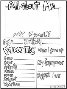 All about me coloring page 12 - Free printable