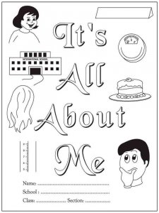 All about me coloring page 3 - Free printable