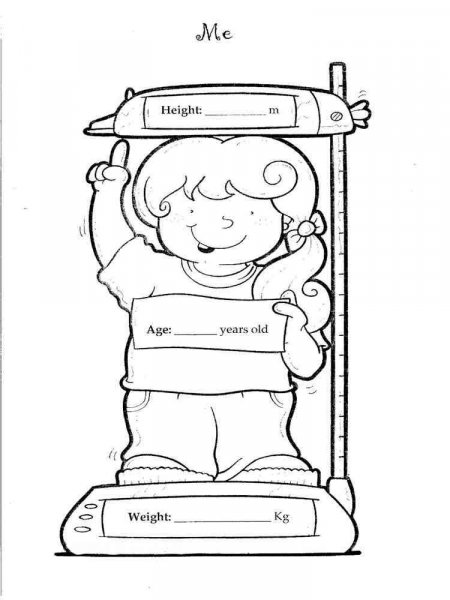 All About Me coloring pages