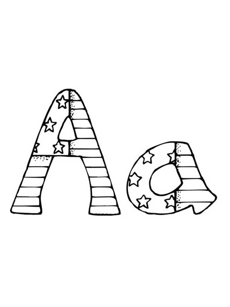 Download Letter A coloring pages of alphabet. Download and print ...